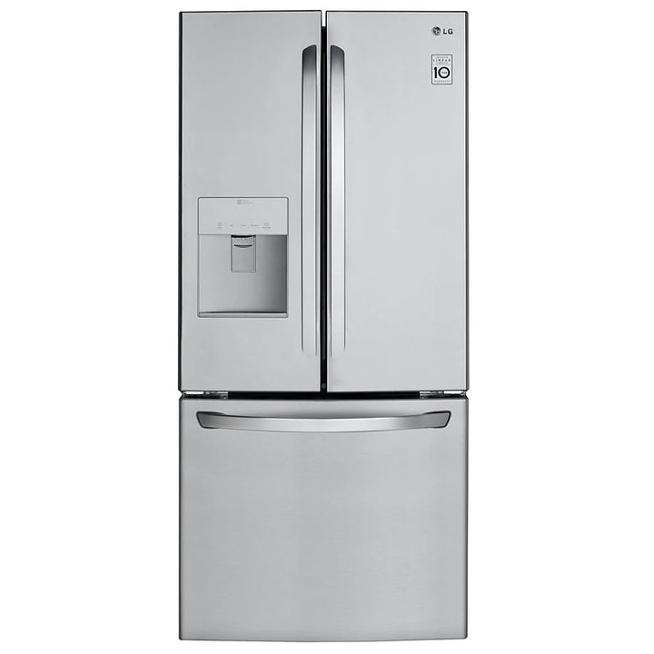LG 30 in. 22 cu. ft. Stainless Steel French Door Refrigerator with External Water Dispenser and Ice Maker LCFS22EXS