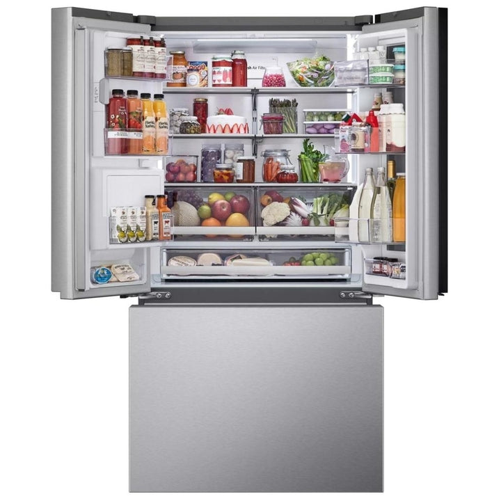 LG LRYKS3106S French Door Refrigerator, 36 inch Width, ENERGY STAR Certified, 31 cu. ft. Capacity, Stainless Steel colour Cool Guard, Door Cooling+, LG InstaView mirror, Door-in-Door, UVnano, Craft Ice, Dual Ice Maker- Mirror and See through with Tapping