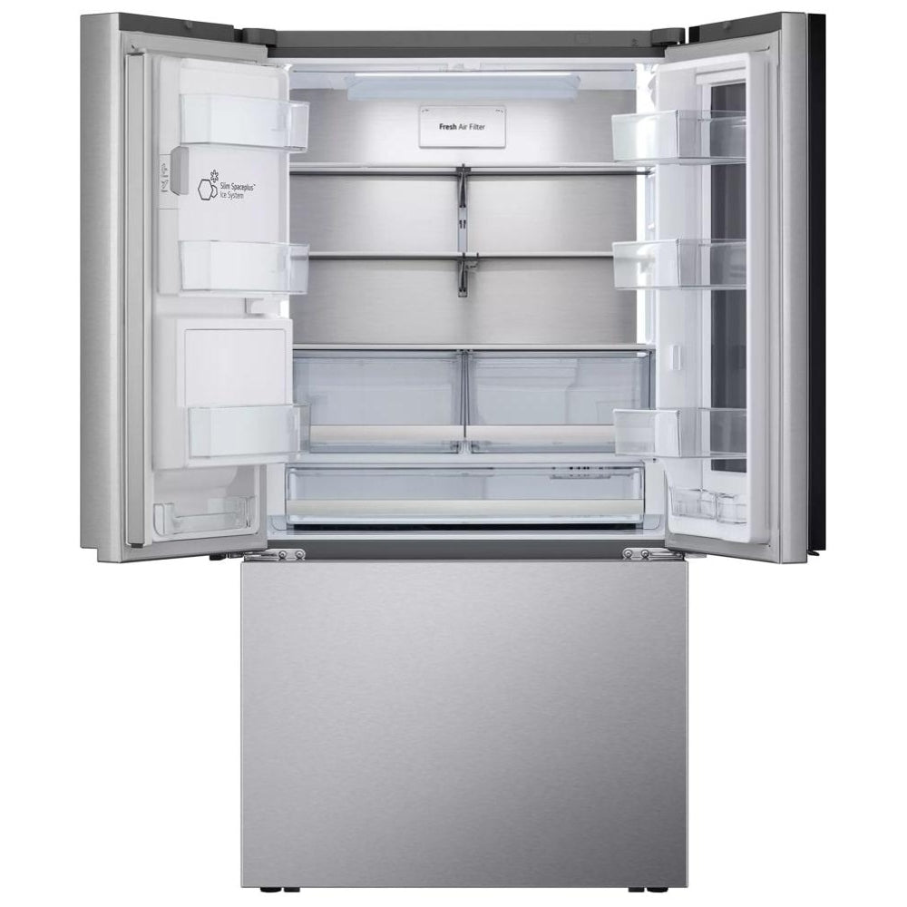 LG LRYKS3106S French Door Refrigerator, 36 inch Width, ENERGY STAR Certified, 31 cu. ft. Capacity, Stainless Steel colour Cool Guard, Door Cooling+, LG InstaView mirror, Door-in-Door, UVnano, Craft Ice, Dual Ice Maker- Mirror and See through with Tapping