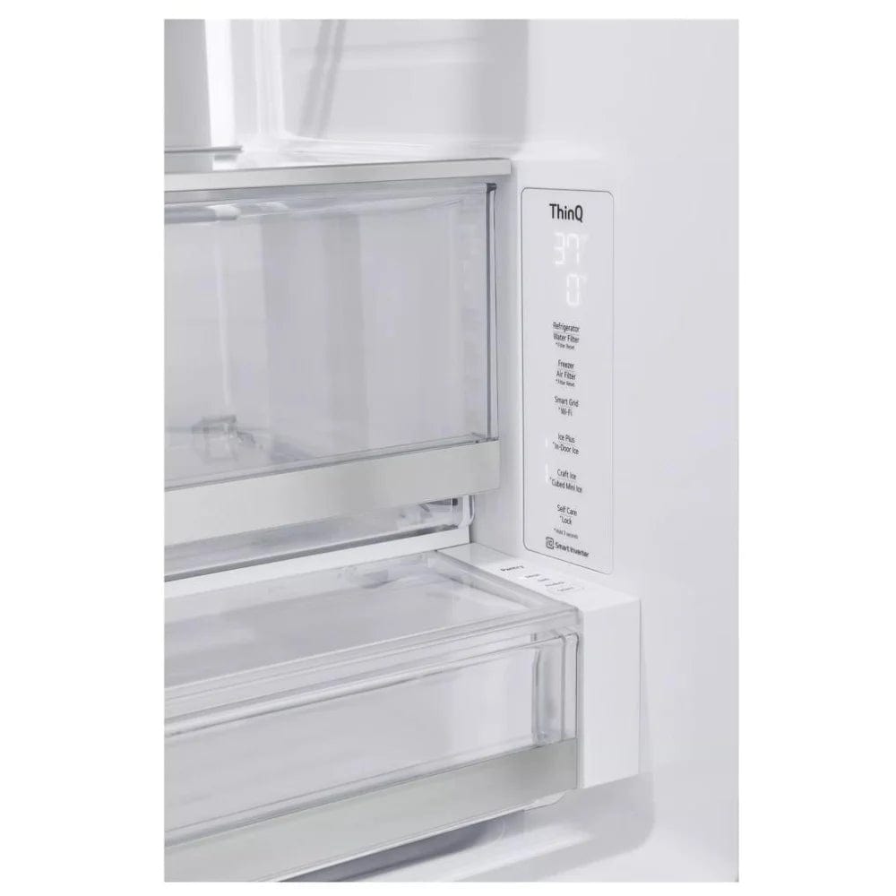 LG LRYKS3106S French Door Refrigerator, 36 inch Width, ENERGY STAR Certified, 31 cu. ft. Capacity, Stainless Steel colour Cool Guard, Door Cooling+, LG InstaView mirror, Door-in-Door, UVnano, Craft Ice, Dual Ice Maker- Mirror and See through with Tapping