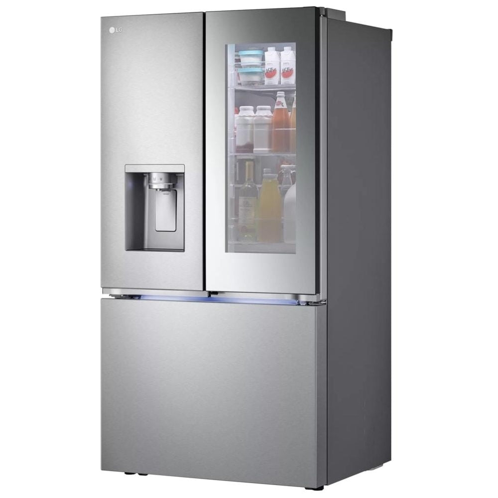 LG LRYKS3106S French Door Refrigerator, 36 inch Width, ENERGY STAR Certified, 31 cu. ft. Capacity, Stainless Steel colour Cool Guard, Door Cooling+, LG InstaView mirror, Door-in-Door, UVnano, Craft Ice, Dual Ice Maker- Mirror and See through with Tapping