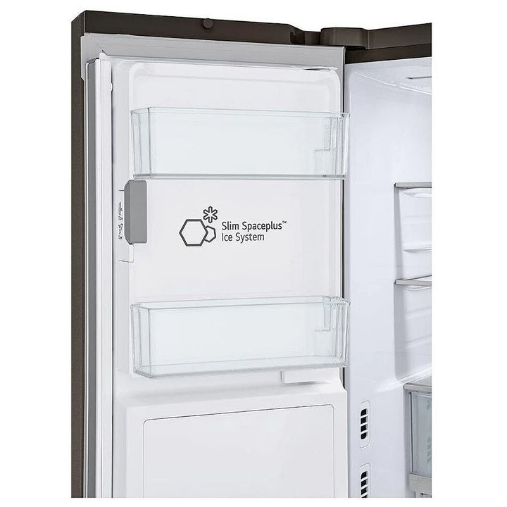 LG LRYXC2606D, 36 inch Width, 25.5 cu. ft. Counter Depth, Water Dispenser (Exterior), Ice Dispenser (Thru Door), ENERGY STAR Certified, Black Stainless Steel colour, 3-Tier Organization™, Cool Guard™, Counter-Depth MAX