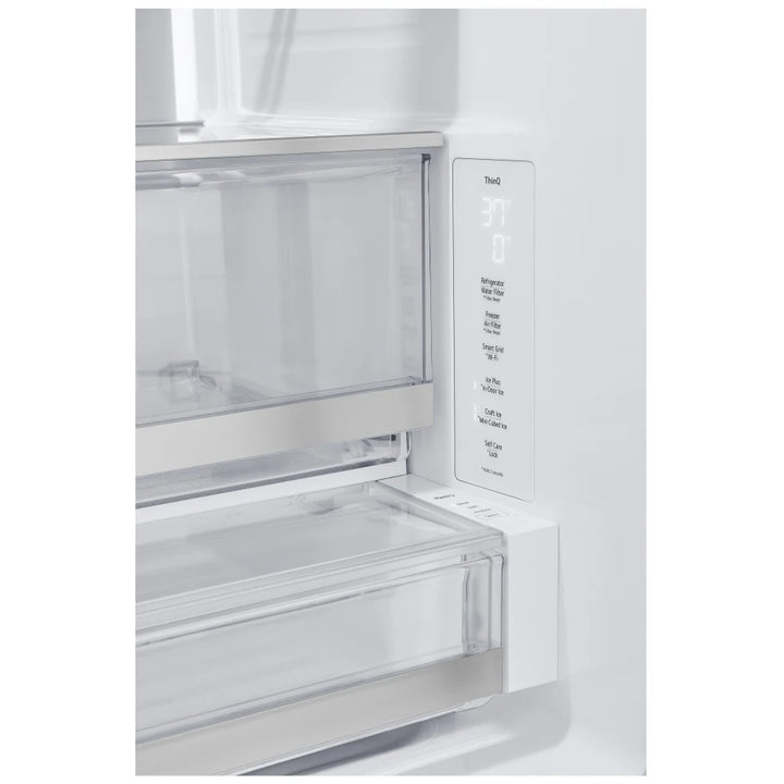 LG LRYXC2606D, 36 inch Width, 25.5 cu. ft. Counter Depth, Water Dispenser (Exterior), Ice Dispenser (Thru Door), ENERGY STAR Certified, Black Stainless Steel colour, 3-Tier Organization™, Cool Guard™, Counter-Depth MAX