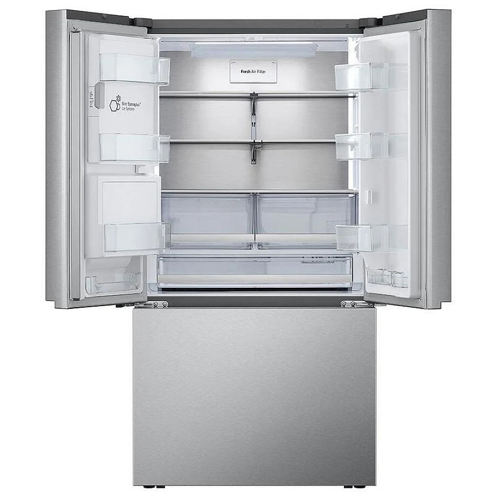 LG LRYXS3106S French Door Refrigerator, 36 inch Width, 30.7 cu. ft. Capacity, Ice Dispenser (Thru Door), ENERGY STAR Certified, Stainless Steel colour, 3-Tier Organization™, Craft Ice™, Door Cooling+, Ice Plus™, Multi-Air Flow™, ThinQ Technology