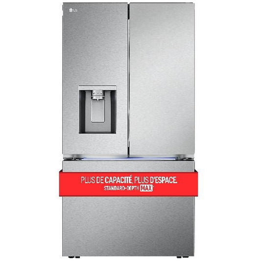 LG LRYXS3106S French Door Refrigerator, 36 inch Width, 30.7 cu. ft. Capacity, Ice Dispenser (Thru Door), ENERGY STAR Certified, Stainless Steel colour, 3-Tier Organization™, Craft Ice™, DoorCooling+, IcePlus™, Multi-Air Flow™, ThinQ® Technology, UVnano™