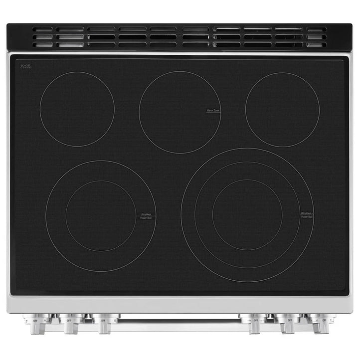 LG LSEL6337XE Electric Range, 6.3 cu. ft. Capacity, 30 inch Exterior Width, Convection, 5 Burners, Storage Drawer, Air Fry, Self Clean, 3,600 W Highest Element, Stainless Steel colour, EasyClean®, InstaView® Window, Probake Convection®, UltraHeat™ Element