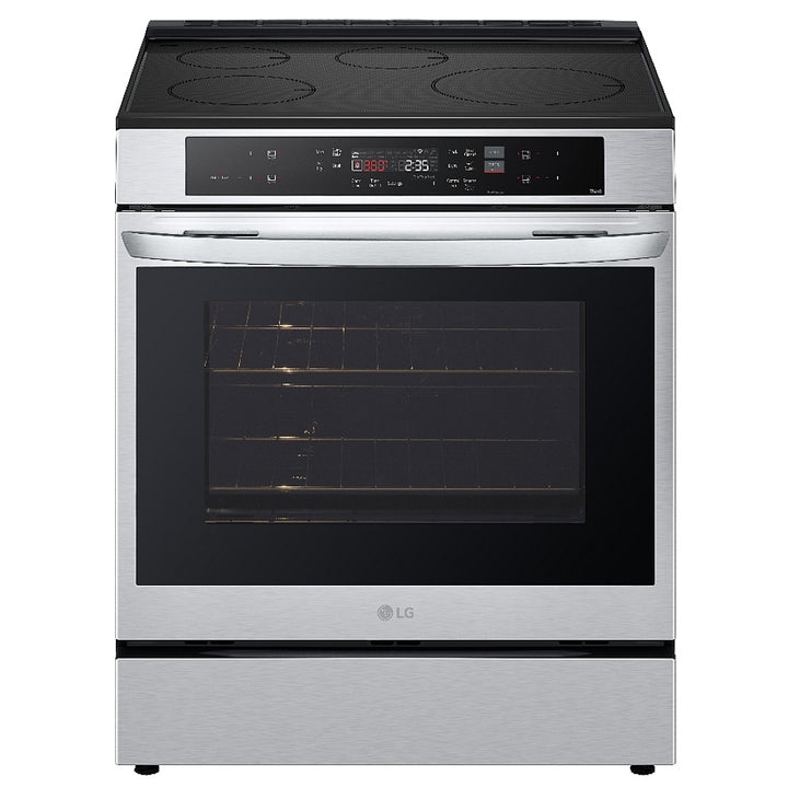 LG Studio LSIS6338F Induction Range, 6.3 cu. ft. Capacity, 30 inch Exterior Width, True Convection, 5 Burners Self Clean, 4,300 W Highest Element, Stainless Steel colour, SmartDiagnosis™, ThinQ Care™ Gliding Extension Rack