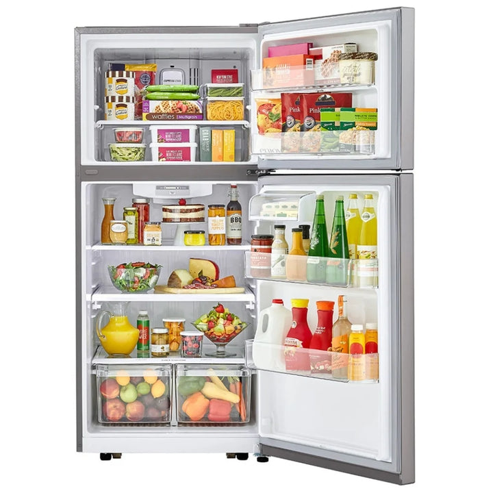 LG 30" 20.2 Cu. Ft. Top Freezer Refrigerator with LED Lighting (LTCS20020S) - Stainless Steel