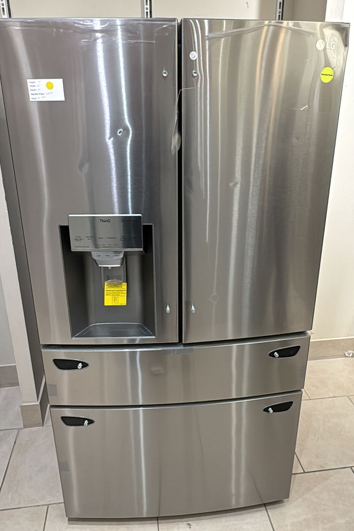 LG 36" 30 cu ft. Stainless Steel Print-Proof, Smart French Door Refrigerator (LRMXS3006S)