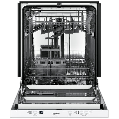Moffat MBT425SGVWW Dishwasher, 24 inch Exterior Width, 51 dB Decibel Level, Fully Integrated, Stainless Interior, 3 Wash Cycles, 12 Capacity (Place Settings), Hard Food Disposal, 2 Loading Racks, White colour