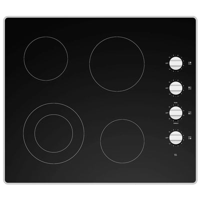 Moffat MCP2024DXBB Electric Cooktop, 24 inch Exterior Width, 4 Burners, 1,900 W Highest Element, Black colour