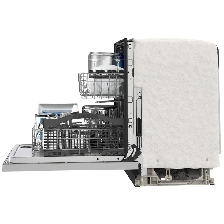 Maytag MDB4949SKZ Dishwasher, 24 inch Exterior Width, 50 dB Decibel Level, Full Console, Stainless Interior, 5 Wash Cycles, 14 Capacity (Place Settings), Hard Food Disposal, 2 Loading Racks, Stainless Steel colour
