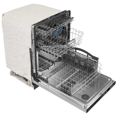 Maytag MDB8959SKZ Dishwasher, 24 inch Exterior Width, 47 dB Decibel Level, Fully Integrated, Stainless Interior, 5 Wash Cycles, 15 Capacity (Place Settings), Hard Food Disposal, 3 Loading Racks, Stainless Steel colour Hard Food Disposal
