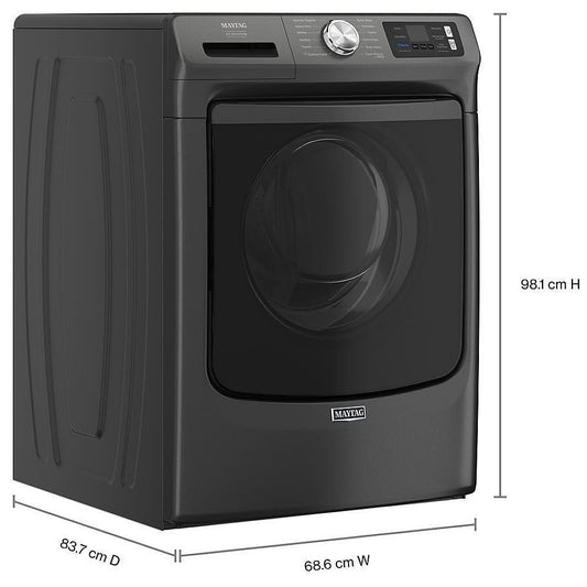 Maytag MFW7020RU Front Load Washer, 27 inch Width, 5.8 cu. ft. Washer Capacity, 1,160 RPM Washer Spin Speed, 12 Wash Cycles, 5 Temperature Settings, Water Heater, Steam Clean, ENERGY STAR Certified, WIFI Enabled, Black color