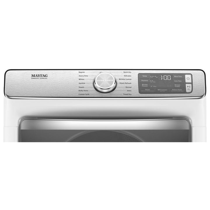 Maytag MGD8630HW Gas Dryer, 7.3 cu. ft. Dryer Capacity, 14 Dry Cycles, Steam Clean, 5 Temperature Settings, Vented, Stackable, Wifi Enabled, White colour