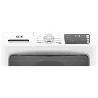 Maytag MHW5630HW Front Load Washer, 27 inch Width, 5.2 cu. ft. Washer Capacity, 1,160 RPM Washer Spin Speed, 10 Wash Cycles, Water Heater, Steam Clean, ENERGY STAR Certified, White colour