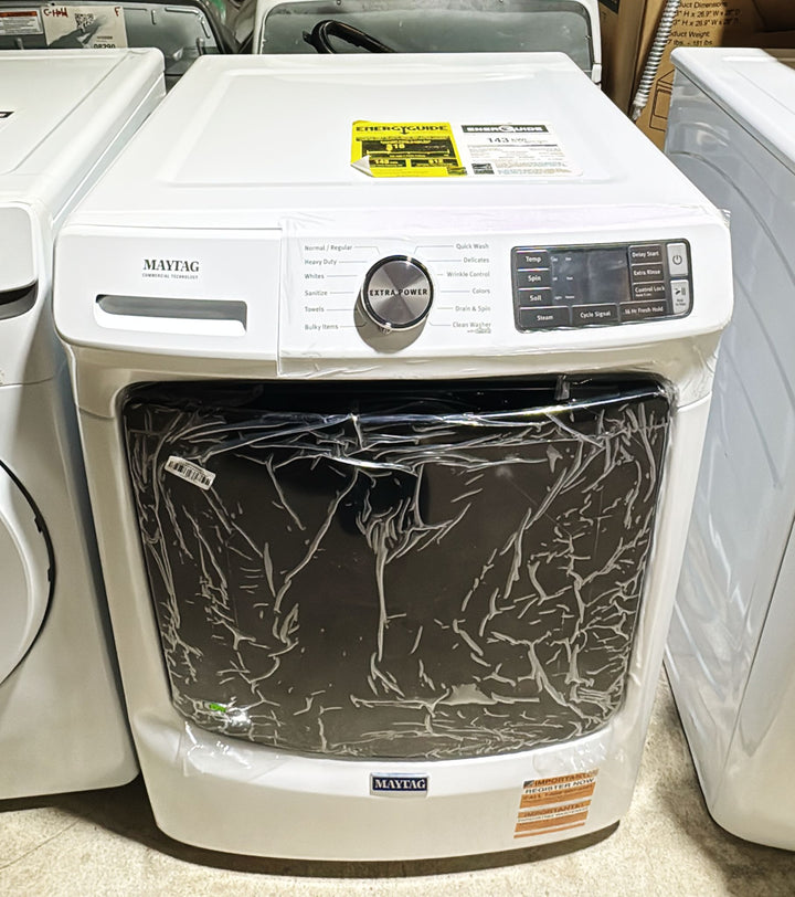 Maytag MHW6630HW Front Load Washer, 27 inch Width, 5.5 cu. ft. Washer Capacity, 1,200 RPM Washer Spin Speed, 12 Wash Cycles, 4 Temperature Settings, Water Heater, Steam Clean, ENERGY STAR Certified, White colour