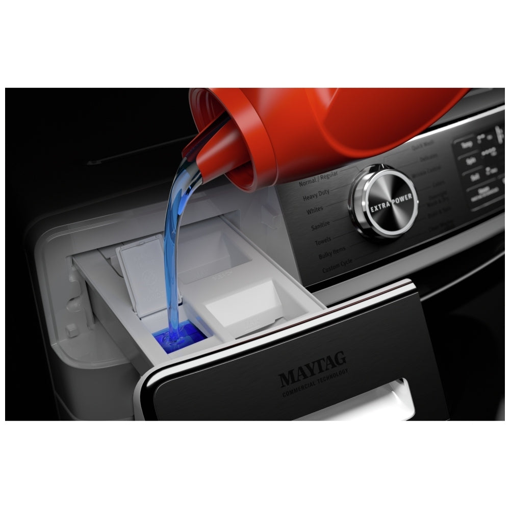 Maytag MHW8630HW Front Load Washer, 27 inch Width, 5.8 cu. ft. Washer Capacity, 1,200 RPM Washer Spin Speed, 14 Wash Cycles, 5 Temperature Settings, Water Heater, Steam Clean, ENERGY STAR Certified, Wifi Enabled, White colour