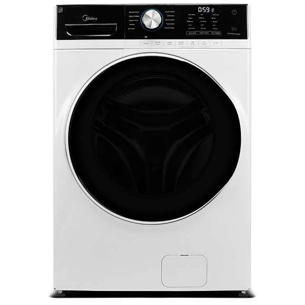Midea MLH52N4AWW Front Load Washer, ENERGY STAR Certified, 5.2 cu. ft. Washer Capacity, 1,300 RPM Washer Spin Speed, 10 Wash Cycles, 5 Temperature Settings, Water Heater, White color
