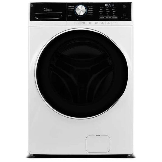 Midea MLH52N4AWW Front Load Washer, ENERGY STAR Certified, 5.2 cu. ft. Washer Capacity, 1,300 RPM Washer Spin Speed, 10 Wash Cycles, 5 Temperature Settings, Water Heater, White color