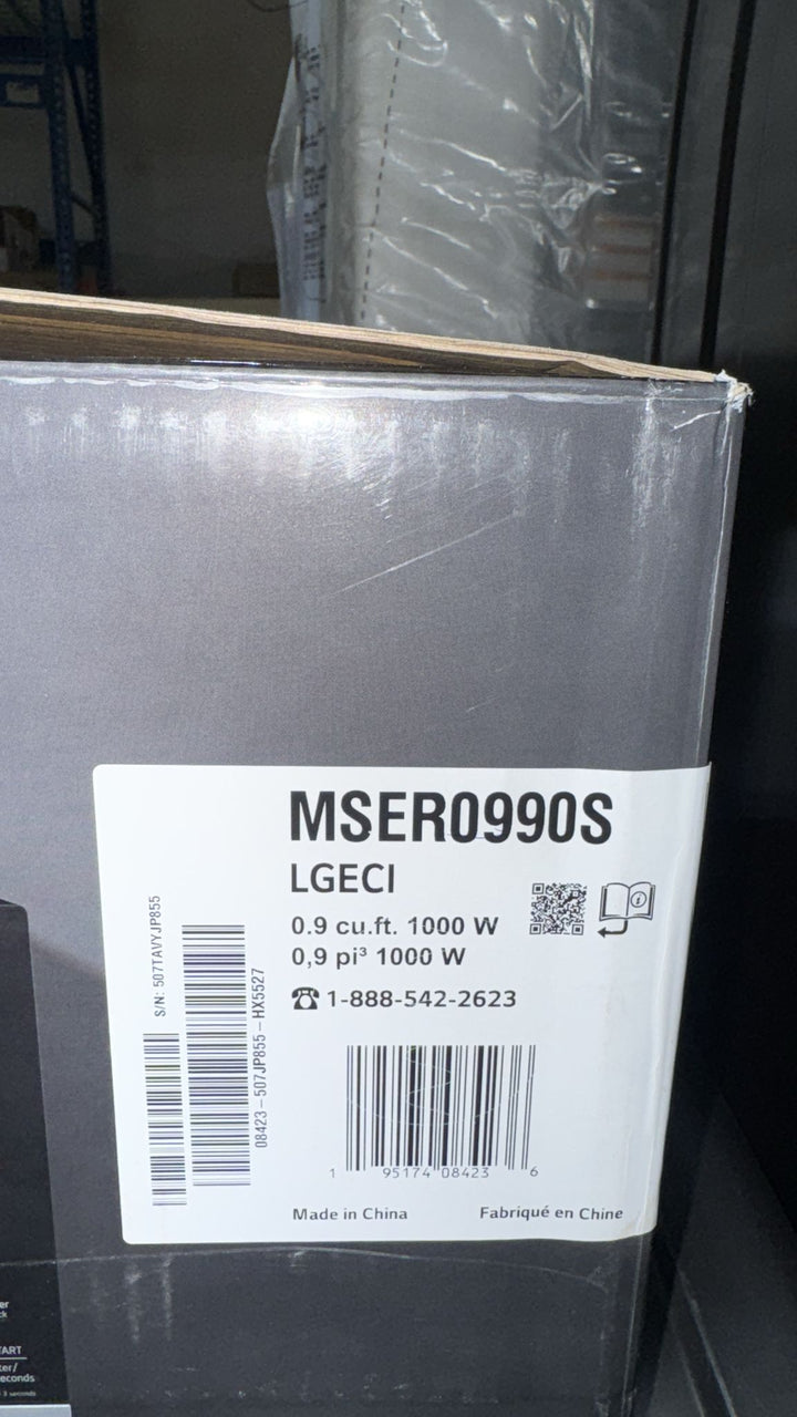 LG 0.9 Cu. Ft. Microwave with Smart Inverter (MSER0990S) - Stainless Steel