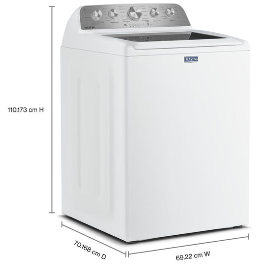 Maytag MTW5605RW Washer, 27 inch Width, 5.4 cu. ft. Washer Capacity, 11 Wash Cycles, 3 Temperature Settings, 750 RPM Washer Spin Speed, White color