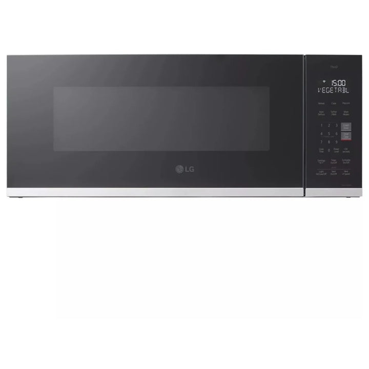 LG MVEF1323F Over the Range Microwave, 30 inch Exterior Width, 1.3 cu. ft. Capacity, 400 CFM, 1,000 W Watts, Stainless Steel Interior, LED, Stainless Steel colour Low Profile