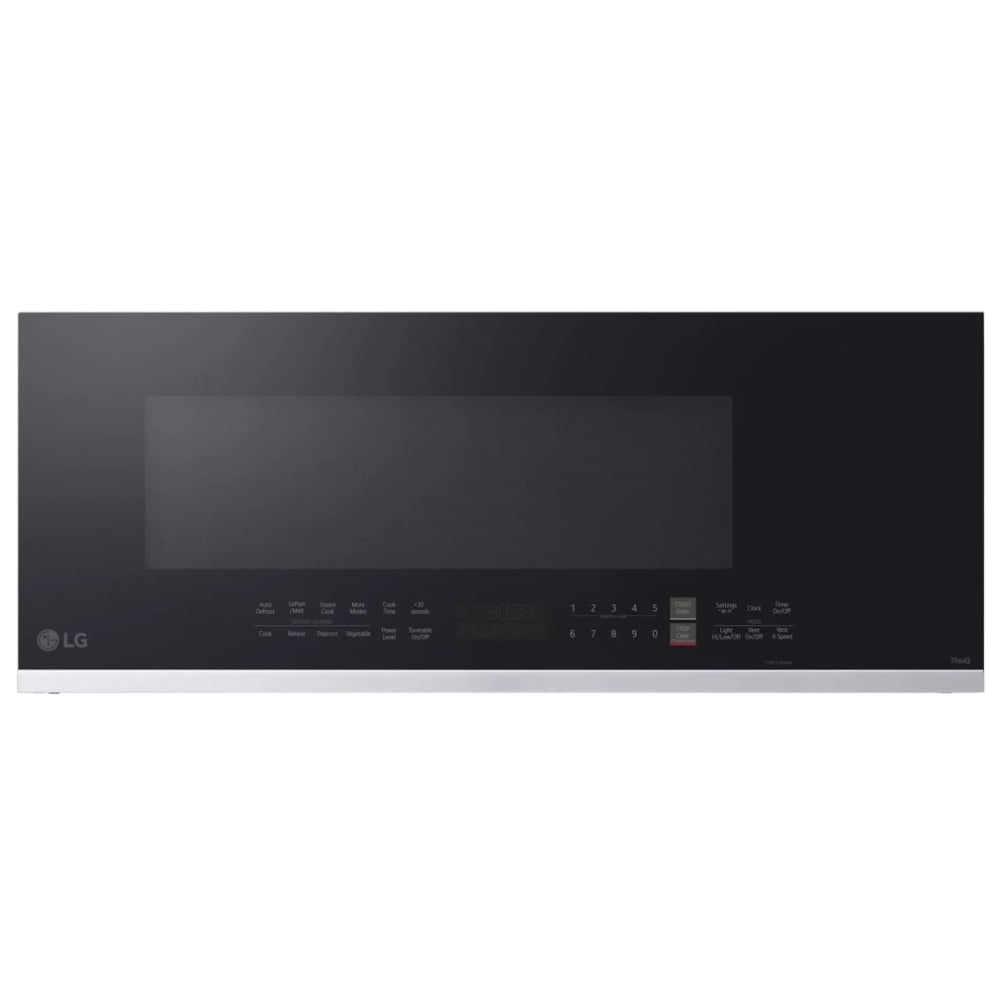 LG MVEF1337F Over the Range Microwave, 30 inch Exterior Width, 1.3 cu. ft. Capacity, 550 CFM, 1,000 W Watts, Stainless Steel Interior, LED, Stainless Steel color Low Profile