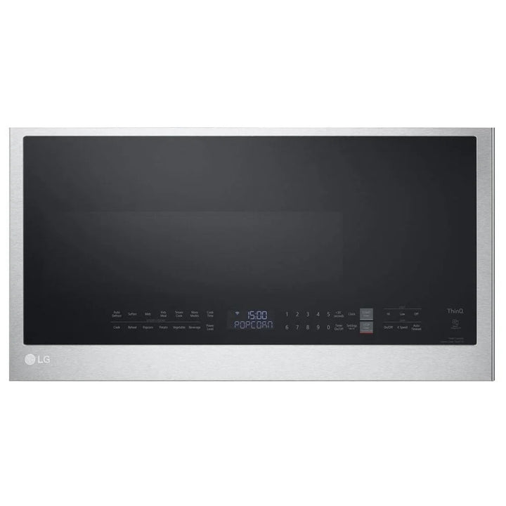 LG MVEL2033F Over the Range Microwave, 30 inch Exterior Width, 2 cu. ft. Capacity, 400 CFM, 900 W Watts, Halogen , Stainless Steel colour