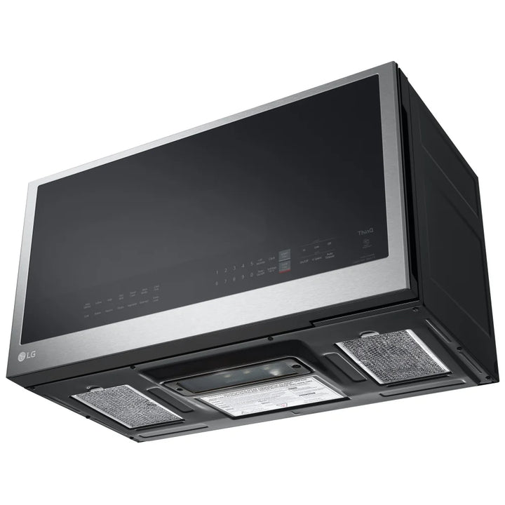 LG MVEL2033F Over the Range Microwave, 30 inch Exterior Width, 2 cu. ft. Capacity, 400 CFM, 900 W Watts, Halogen , Stainless Steel colour