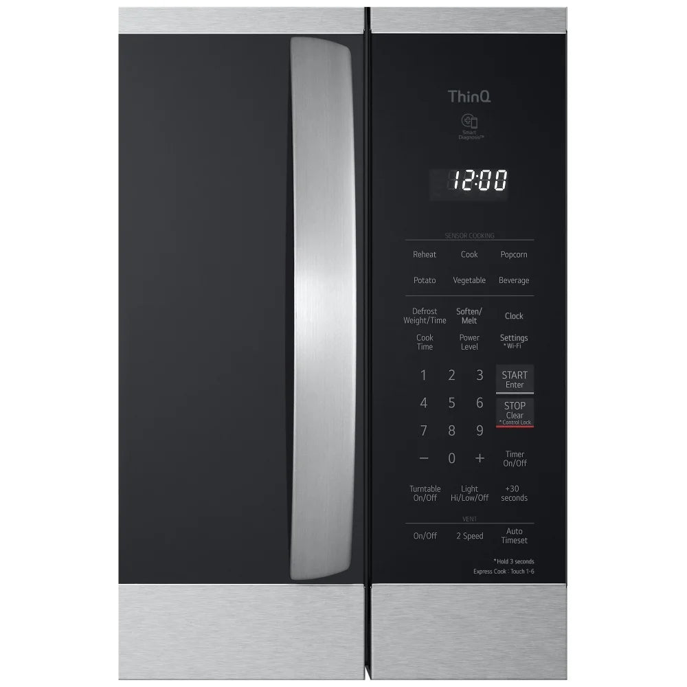 LG MVEM1825F Over the Range Microwave, 1.8 cu. ft. Capacity, 300 CFM, 1000W Watts, 30 inch Exterior Width, Stainless Steel colour