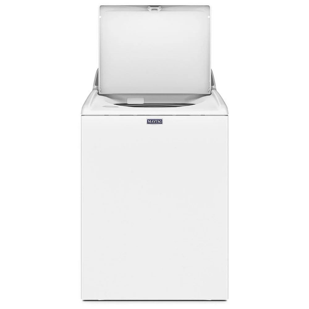 Maytag MVW4505MW Top Load Washer, 28 inch Width, 5.2 cu. ft. Washer Capacity, 770 RPM Washer Spin Speed, 11 Wash Cycles, 5 Temperature Settings, White colour Contains Agitator