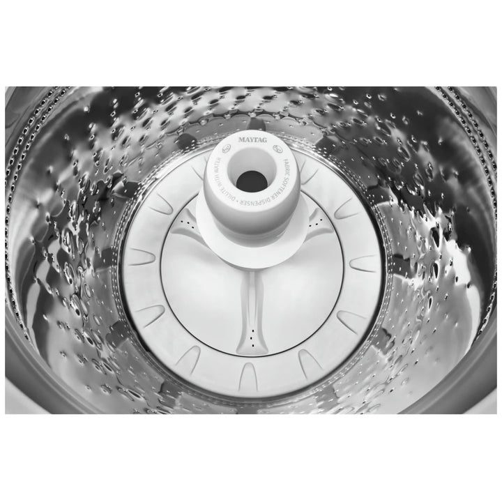Maytag MVW4505MW Top Load Washer, 28 inch Width, 5.2 cu. ft. Washer Capacity, 770 RPM Washer Spin Speed, 11 Wash Cycles, 5 Temperature Settings, White colour Contains Agitator