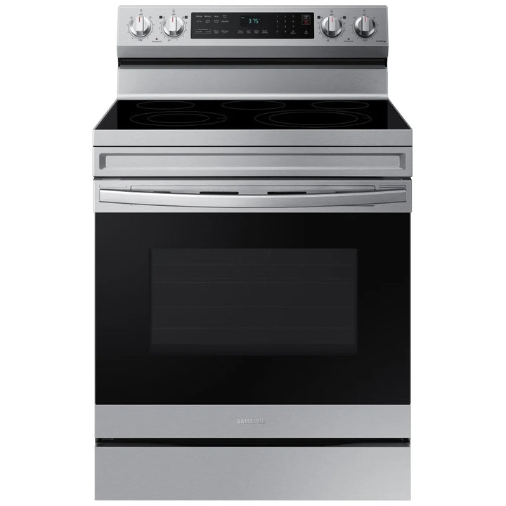 Samsung NE63A6511SS - NE63A6511SS/AC Electric Range, 6.3 cu. ft. Capacity, 30 inch Exterior Width, Convection, 5 Burners, Storage Drawer, Yes, Self Clean, 3,300 W Highest Element, Stainless Steel colour