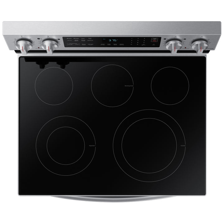 Samsung NE63A6511SS - NE63A6511SS/AC Electric Range, 6.3 cu. ft. Capacity, 30 inch Exterior Width, Convection, 5 Burners, Storage Drawer, Yes, Self Clean, 3,300 W Highest Element, Stainless Steel colour