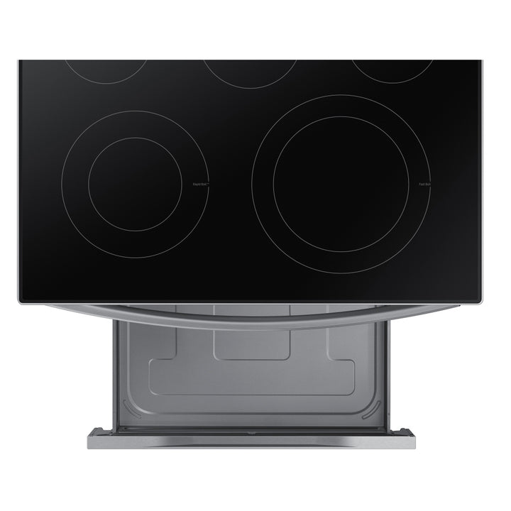 Samsung NE63A6511SS - NE63A6511SS/AC Electric Range, 6.3 cu. ft. Capacity, 30 inch Exterior Width, Convection, 5 Burners, Storage Drawer, Yes, Self Clean, 3,300 W Highest Element, Stainless Steel colour