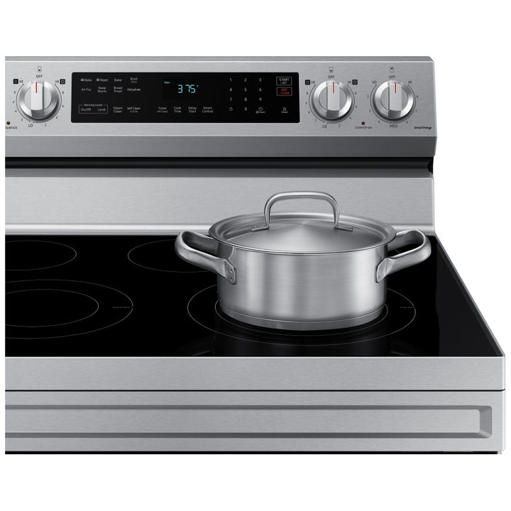 Samsung NE63A6511SS - NE63A6511SS/AC Electric Range, 6.3 cu. ft. Capacity, 30 inch Exterior Width, Convection, 5 Burners, Storage Drawer, Yes, Self Clean, 3,300 W Highest Element, Stainless Steel colour