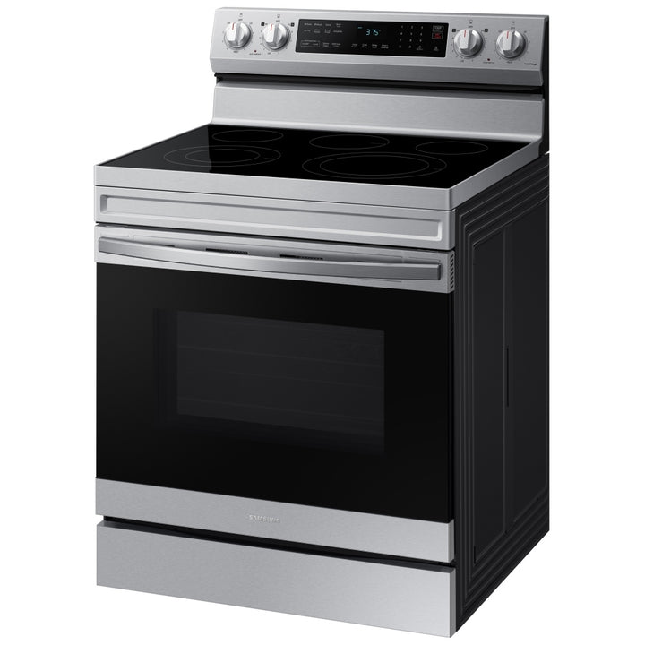 Samsung NE63A6511SS - NE63A6511SS/AC Electric Range, 6.3 cu. ft. Capacity, 30 inch Exterior Width, Convection, 5 Burners, Storage Drawer, Yes, Self Clean, 3,300 W Highest Element, Stainless Steel colour