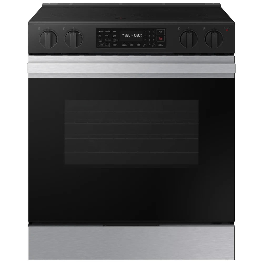 Samsung NSE6DG8300SR Bespoke Slide-In Electric Range, 30 inch Width, 6.3 cu. ft. Capacity, Air Fry, Wi-Fi, Stainless Steel