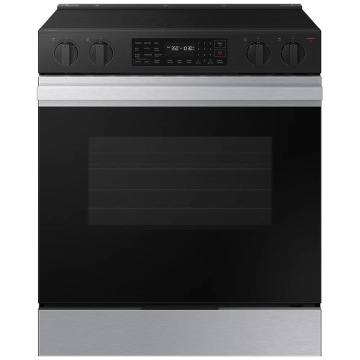 Samsung NSE6DG8300SR Bespoke Slide-In Electric Range, 30 inch Width, 6.3 cu. ft. Capacity, Air Fry, Wi-Fi, Stainless Steel