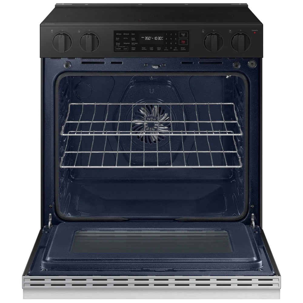 Samsung NSE6DG8300SR Bespoke Slide-In Electric Range, 30 inch Width, 6.3 cu. ft. Capacity, Air Fry, Wi-Fi, Stainless Steel