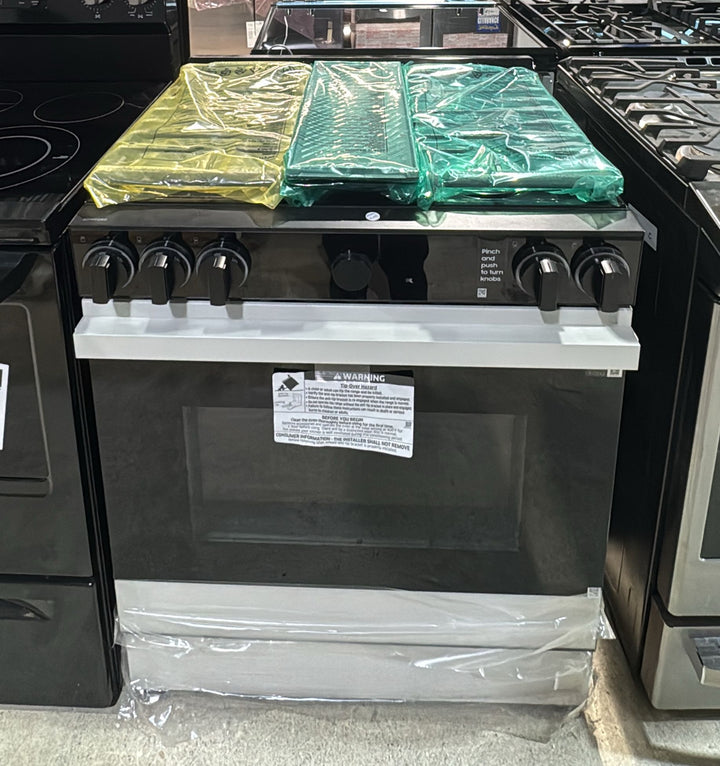 Samsung Bespoke NSG6DB870012AA Gas Range, 6 cu. ft. Capacity, 30 inch Exterior Width, Self Clean, True Convection, 5 Burners, Storage Drawer, Yes, 23,000 BTU Highest Burner, White Glass: colour Smart Oven Camera, Air Sous Vide, Griddle, Wok Ring
