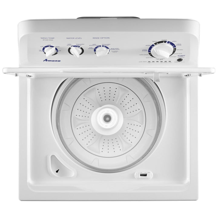 Amana NTW4519JW Top Load Washer, 28 inch Width, 4.3 cu. ft. Washer Capacity, 770 RPM Washer Spin Speed, 14 Wash Cycles, 5 Temperature Settings, Water Heater, White colour