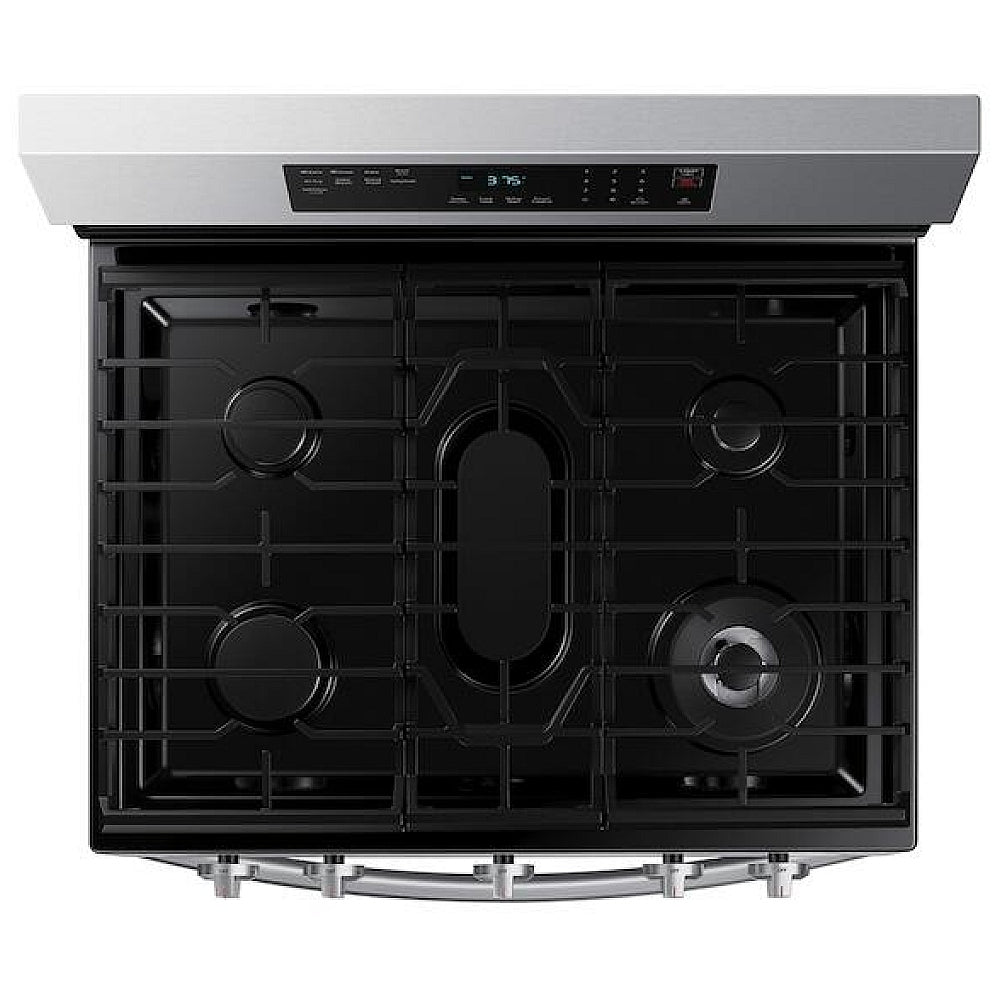 Samsung NX60A6511SS - NX60A6511SS/AA Gas Range, 6 cu. ft. Capacity, 30 inch Exterior Width, Self Clean, Convection, 5 Burners, Storage Drawer, Yes, 18,000 BTU Highest Burner, Stainless Steel colour, SmartThings™ Aluminum Griddle