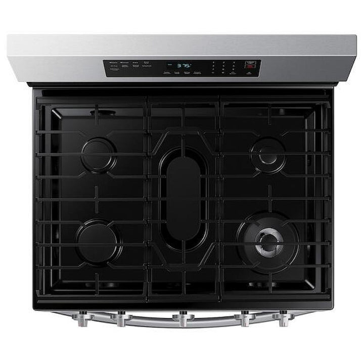 Samsung NX60A6511SS - NX60A6511SS/AA Gas Range, 6 cu. ft. Capacity, 30 inch Exterior Width, Self Clean, Convection, 5 Burners, Storage Drawer, Yes, 18,000 BTU Highest Burner, Stainless Steel colour, SmartThings™ Aluminum Griddle