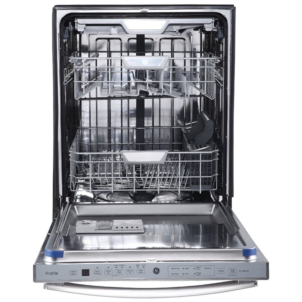 GE Profile PBT660SSLSS Dishwasher, 24 inch Exterior Width, 45 dB Decibel Level, Fully Integrated, Stainless Steel (Interior), 7 Wash Cycles, 16 Capacity (Place Settings), Hard Food Disposal, Stainless Steel color (Refurbished)