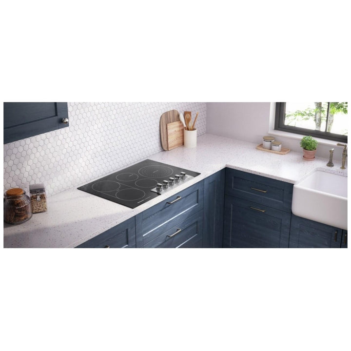 Frigidaire Professional PCCE3080AF Electric Cooktop, 30 inch Exterior Width, 5 Burners, 3,200 W Highest Element, Black Glass colour