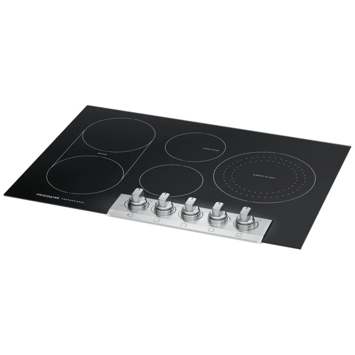 Frigidaire Professional PCCE3080AF Electric Cooktop, 30 inch Exterior Width, 5 Burners, 3,200 W Highest Element, Black Glass colour