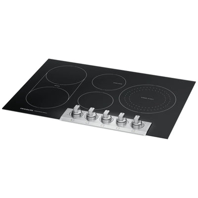 Frigidaire Professional PCCE3080AF Electric Cooktop, 30 inch Exterior Width, 5 Burners, 3,200 W Highest Element, Black Glass colour