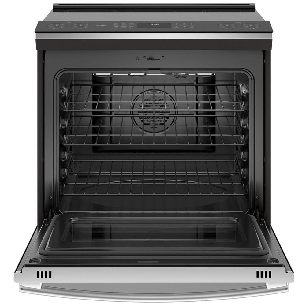 GE PROFILE 30" SLIDE-IN SELF-CLEAN ELECTRIC INDUCTION RANGE WITH WIFI STAINLESS STEEL - PCHS920YM4FS